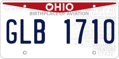 OH license plate GLB1710