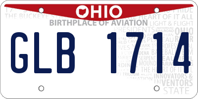 OH license plate GLB1714