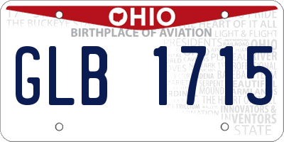 OH license plate GLB1715