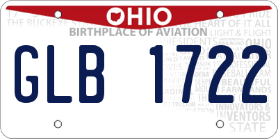 OH license plate GLB1722