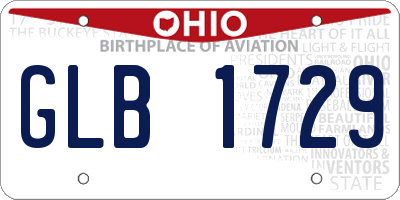 OH license plate GLB1729