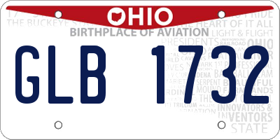 OH license plate GLB1732