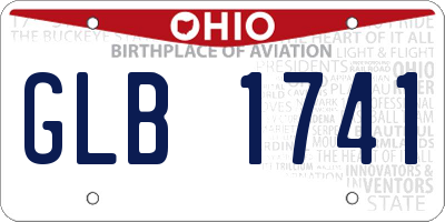 OH license plate GLB1741