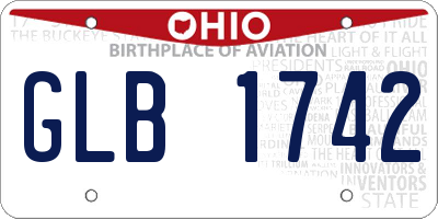 OH license plate GLB1742