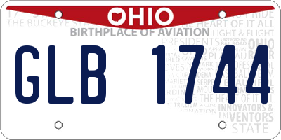 OH license plate GLB1744