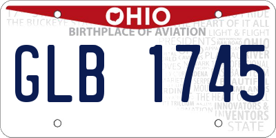 OH license plate GLB1745
