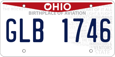 OH license plate GLB1746