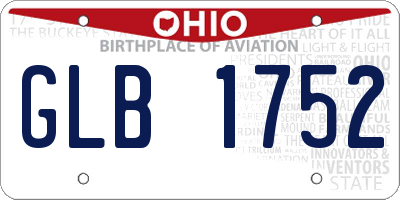 OH license plate GLB1752