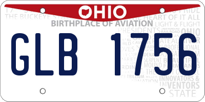 OH license plate GLB1756