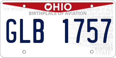 OH license plate GLB1757