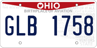 OH license plate GLB1758