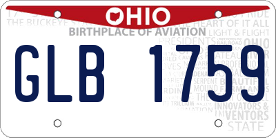 OH license plate GLB1759
