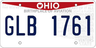 OH license plate GLB1761