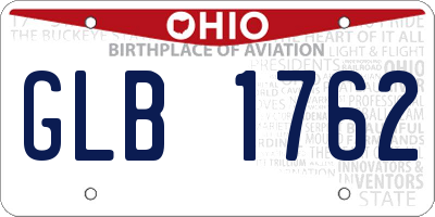 OH license plate GLB1762