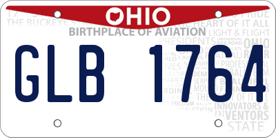 OH license plate GLB1764