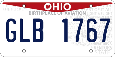 OH license plate GLB1767