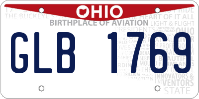 OH license plate GLB1769