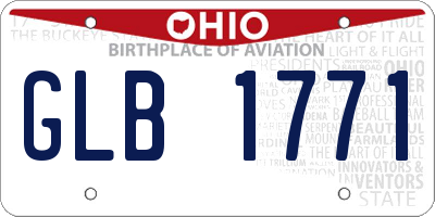 OH license plate GLB1771