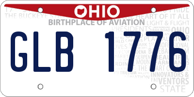 OH license plate GLB1776