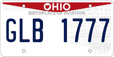 OH license plate GLB1777