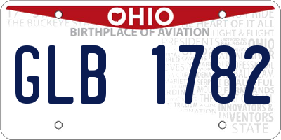 OH license plate GLB1782