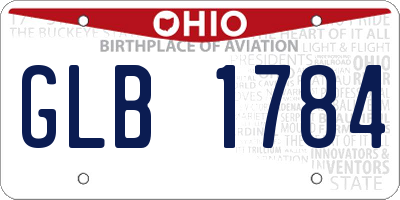 OH license plate GLB1784