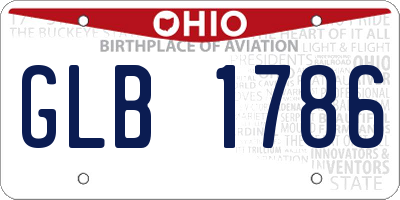 OH license plate GLB1786