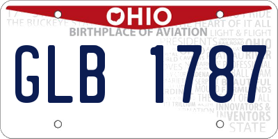 OH license plate GLB1787