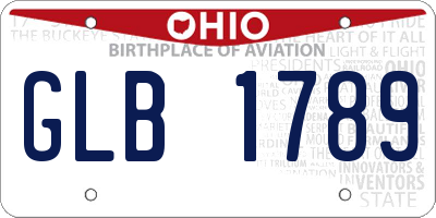 OH license plate GLB1789