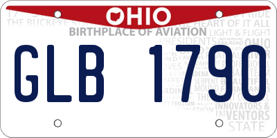 OH license plate GLB1790