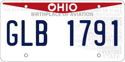 OH license plate GLB1791