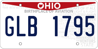 OH license plate GLB1795