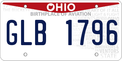 OH license plate GLB1796