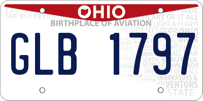 OH license plate GLB1797