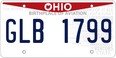 OH license plate GLB1799