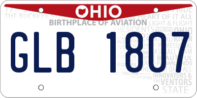 OH license plate GLB1807