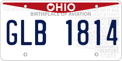 OH license plate GLB1814