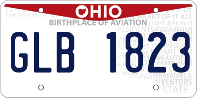OH license plate GLB1823