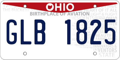 OH license plate GLB1825