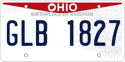 OH license plate GLB1827