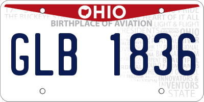 OH license plate GLB1836