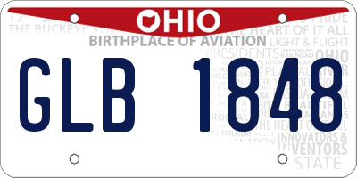 OH license plate GLB1848