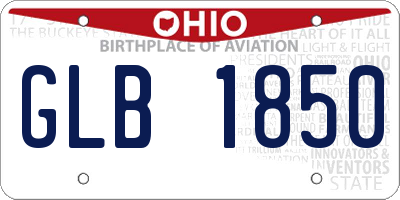 OH license plate GLB1850