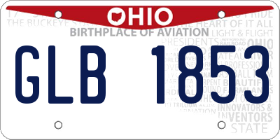 OH license plate GLB1853
