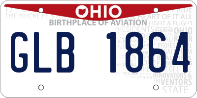OH license plate GLB1864