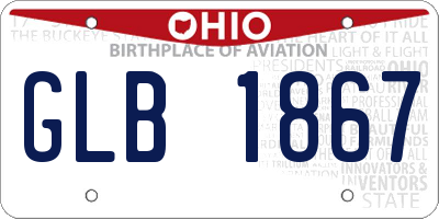 OH license plate GLB1867