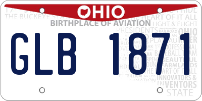 OH license plate GLB1871