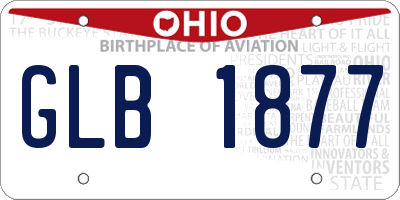 OH license plate GLB1877