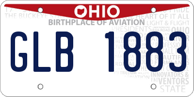 OH license plate GLB1883