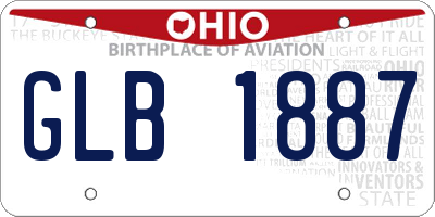 OH license plate GLB1887